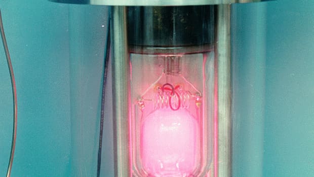 A hydrogen MASER emits light in the infra red and red part of the hydrogen spectrum. The original MASER functioned in the microwave part of the electromagnetic spectrum.