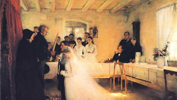 Blessing of the Young Couple Before Marriage by Pascal Dagnan-Bouveret, 1880. Image courtesy of Wiki Commons