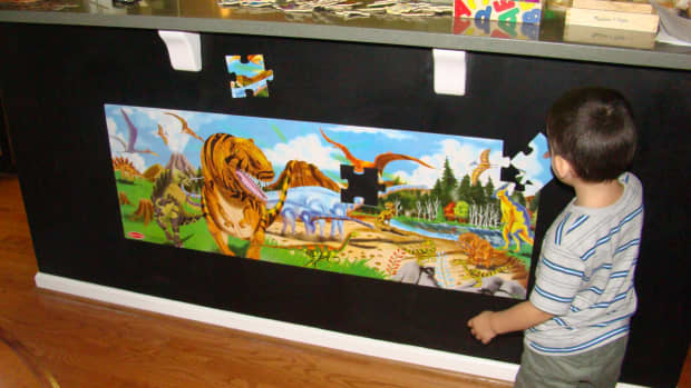 Magnetic Floor Puzzles can make beautiful wall art!
