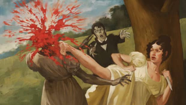 Image Credit: An illustration by Roberto Parada from the deluxe gift edition of Pride and Prejudice and Zombies.  Linked from:http://www.guardian.co.uk/books/2009/dec/06/pride-prejudice-zombies-grahame-smith