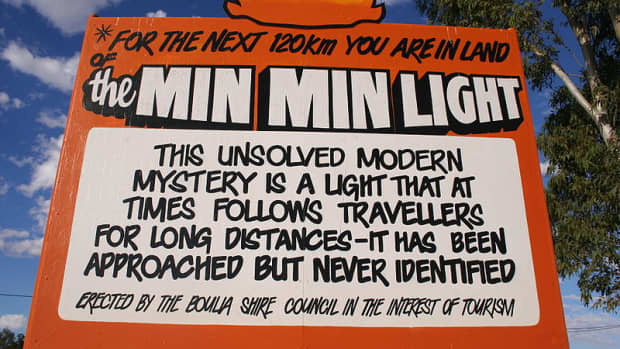 Min Min Lights Sign, Boulia, Queensland