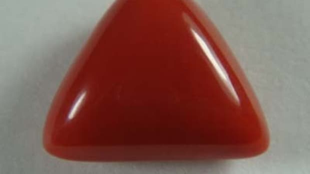 Italian Red Coral Triangle Shapped 11.37 Carats
