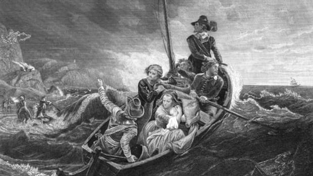 THE COURAGEOUS PURITANS CAME ACROSS THE SEA TO FOUND THE MASSACHUSETTS BAY COLONY