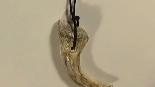 velociraptor-claw-fossil-necklace-using-air-dry-clay