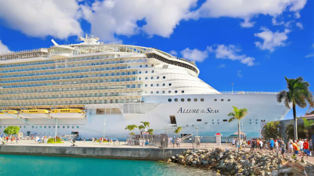 Royal Caribbean's Allure of the Seas at port in the Virgin Islands