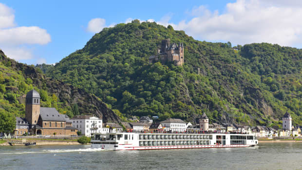 Viking river cruise goes down the Rhine River in Germany