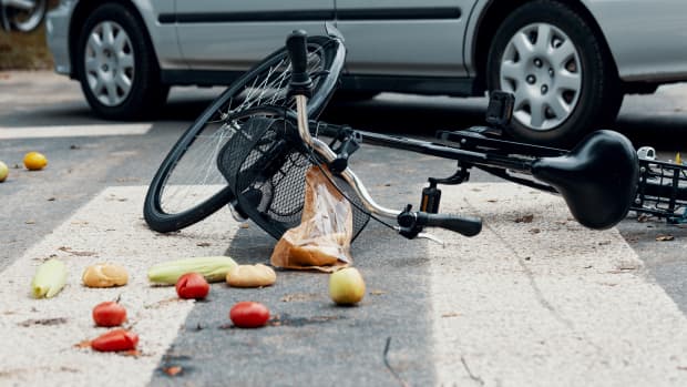 Car hit pedestrian