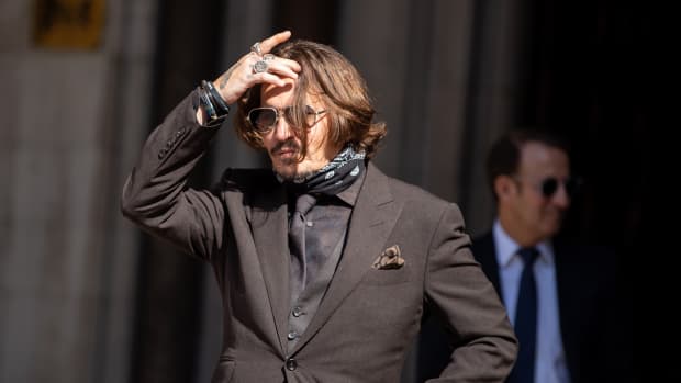 A photo of Johnny Depp, taken in London