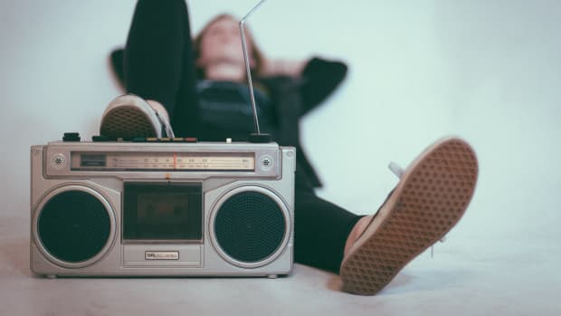 teen with radio