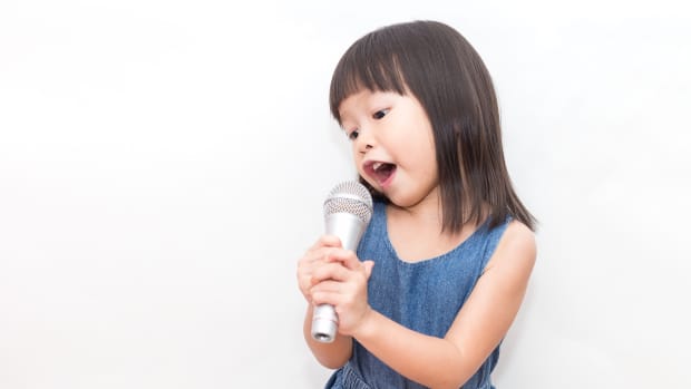little girl singing