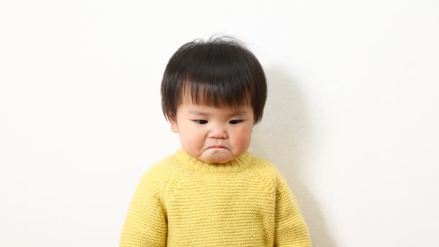 angry looking toddler