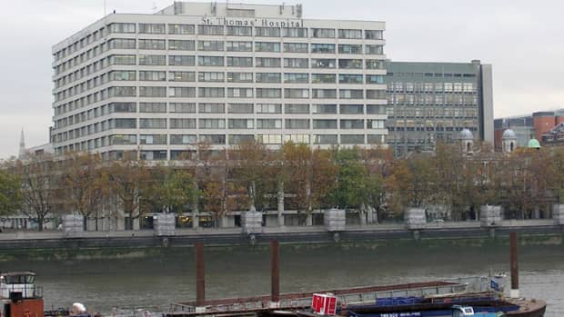 St. Thomas' Hospital, an NHS hospital on the banks of the River Thames in London