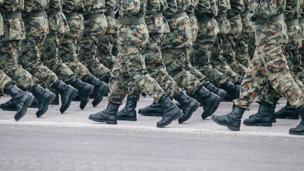 military soldiers marching