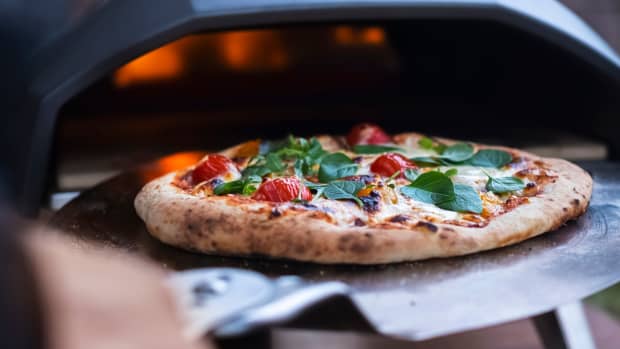 pizza in a pizza oven