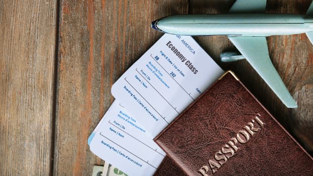 passport and plane tickets