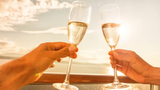 champagne toast on a cruise