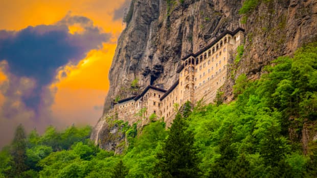 Sumela Monastery in Trabzon, Turkey. Greek Orthodox Monastery of Sumela was founded in the 4th century.