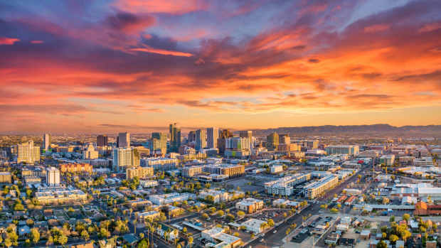 Sunset over Phoenix Arizona