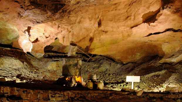 Underground moonshine still inside the Lost Sea Aventure Cavern