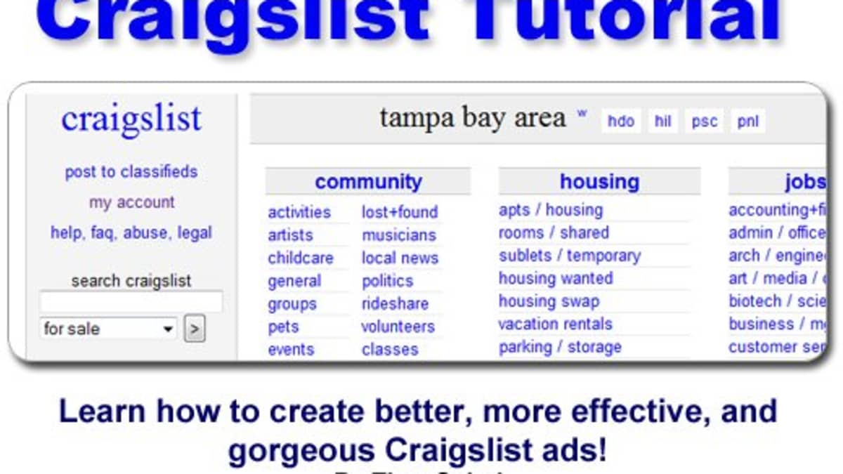Consider This Post Your Craigslist Hacks Master Class for Buying