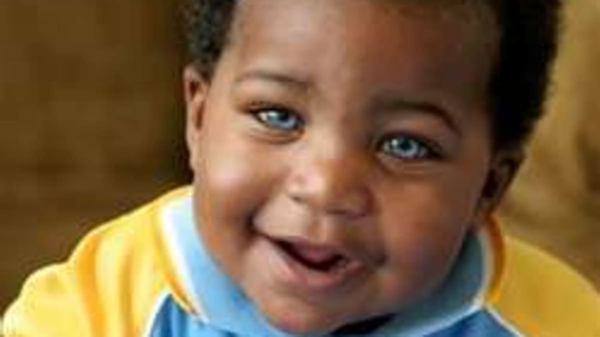 african american baby boy with green eyes