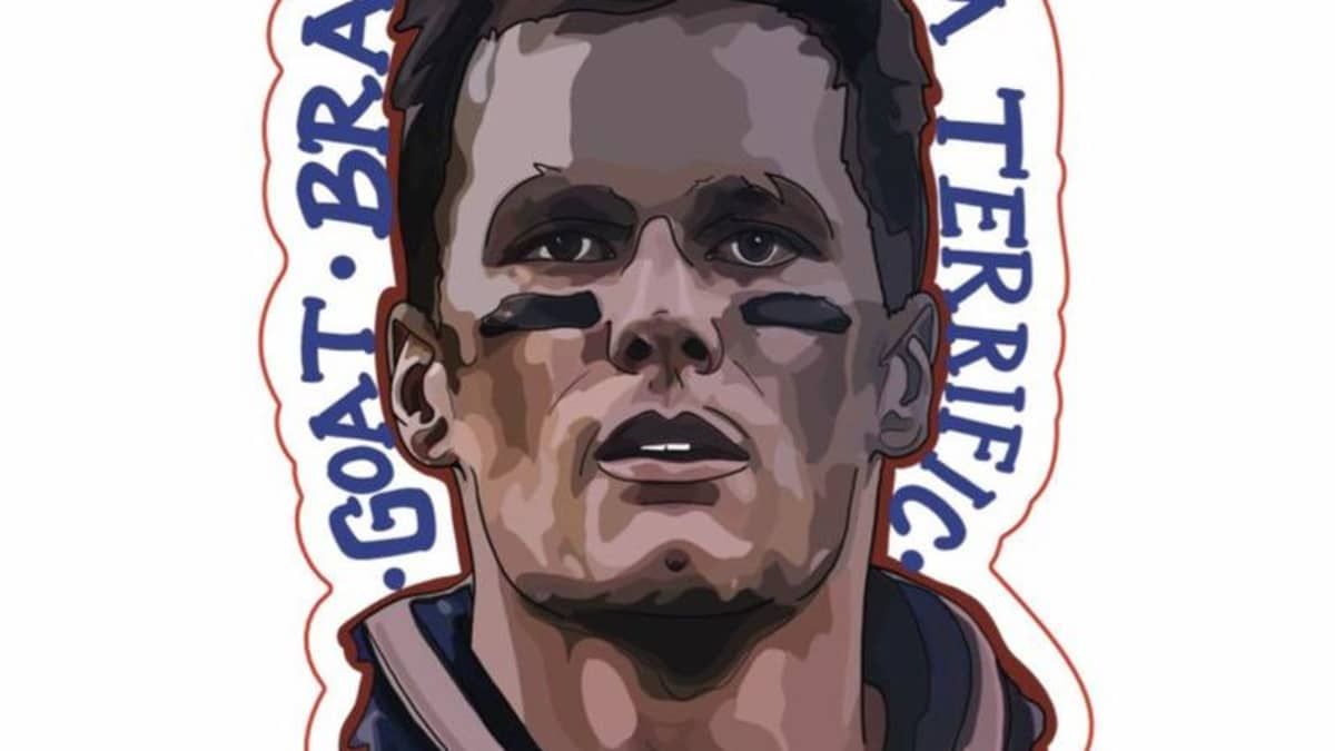 Above Surface The G.O.A.T Tom Brady The Greatest of All Time - Champion T-Shirt G.O.A.T Small / Black