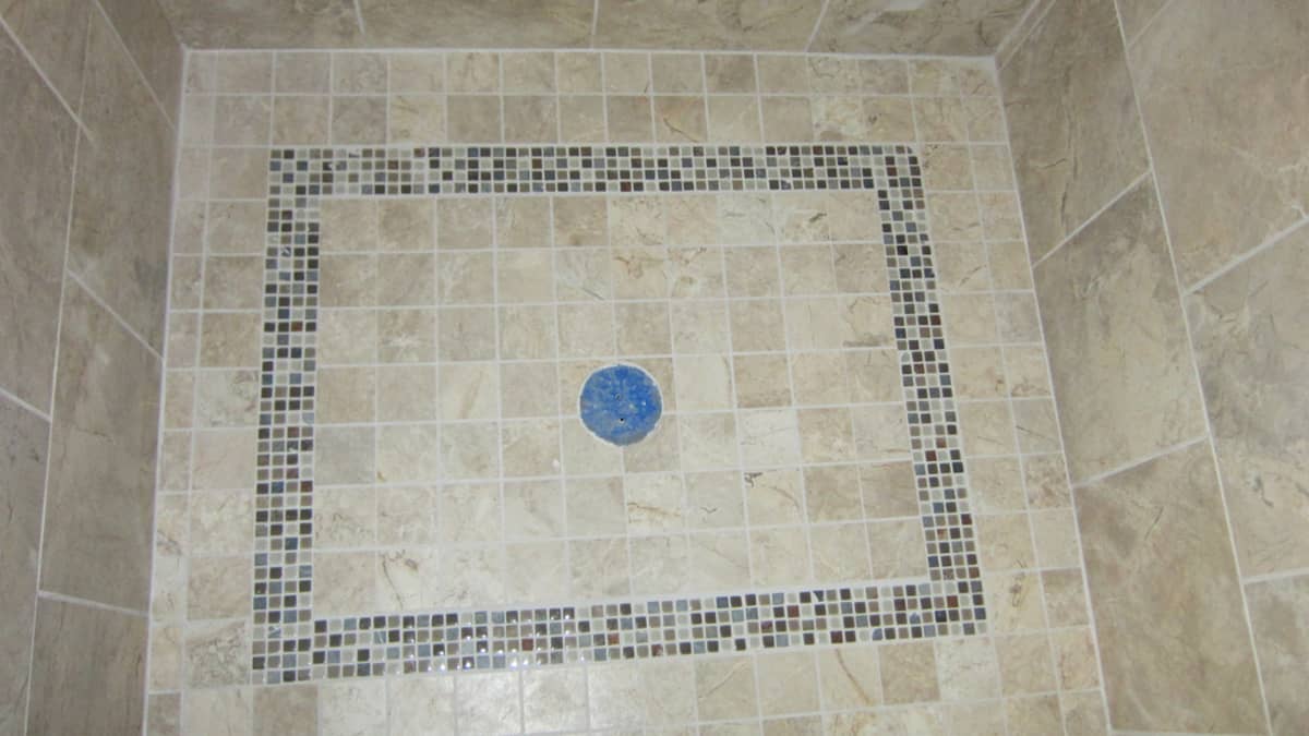 How To Slope A Shower Floor With Mortar, What Size Tile Is Best For A Shower Floor