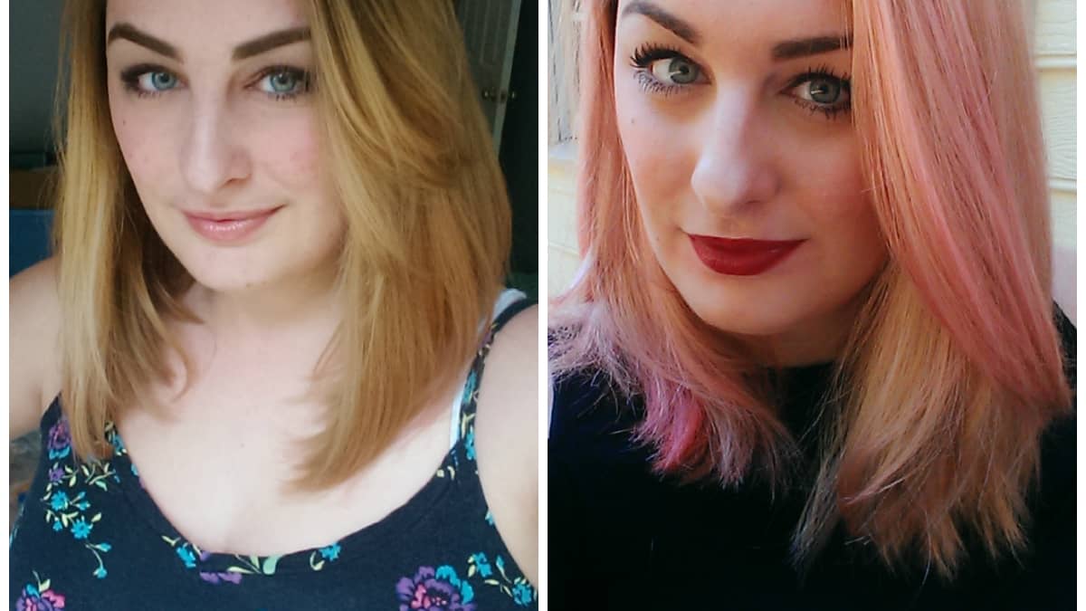 DIY Blonde Hair with Pink Dip-Dye!