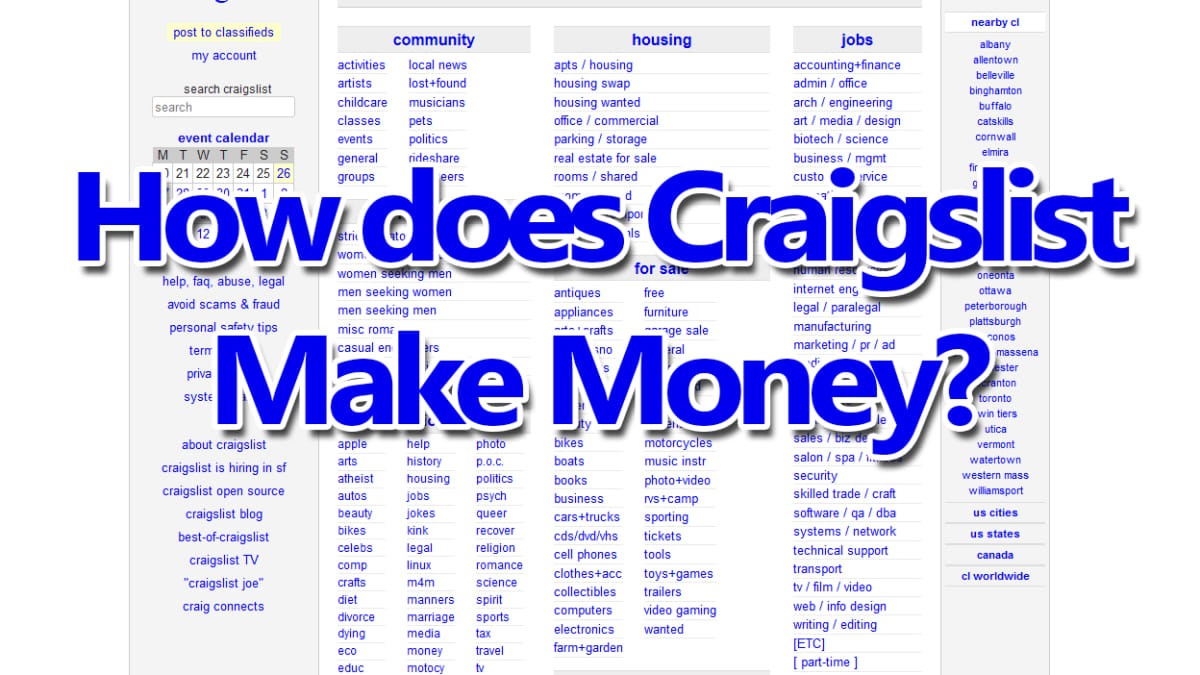 How Does Craigslist Make Money Online Toughnickel
