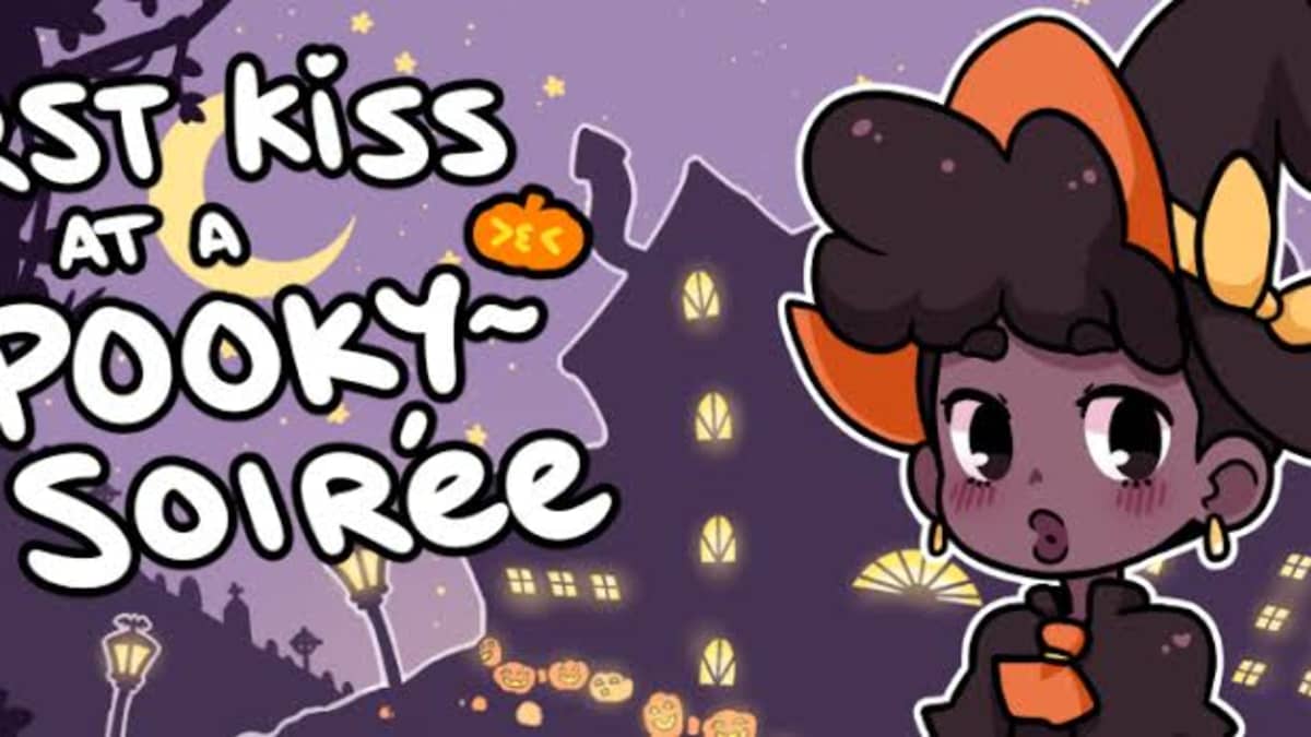 First Kiss at a Spooky Soiree (Visual Novel Game) 