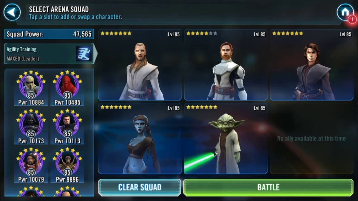 Star Wars: Galaxy of Heroes: Jedi Team Tips - LevelSkip