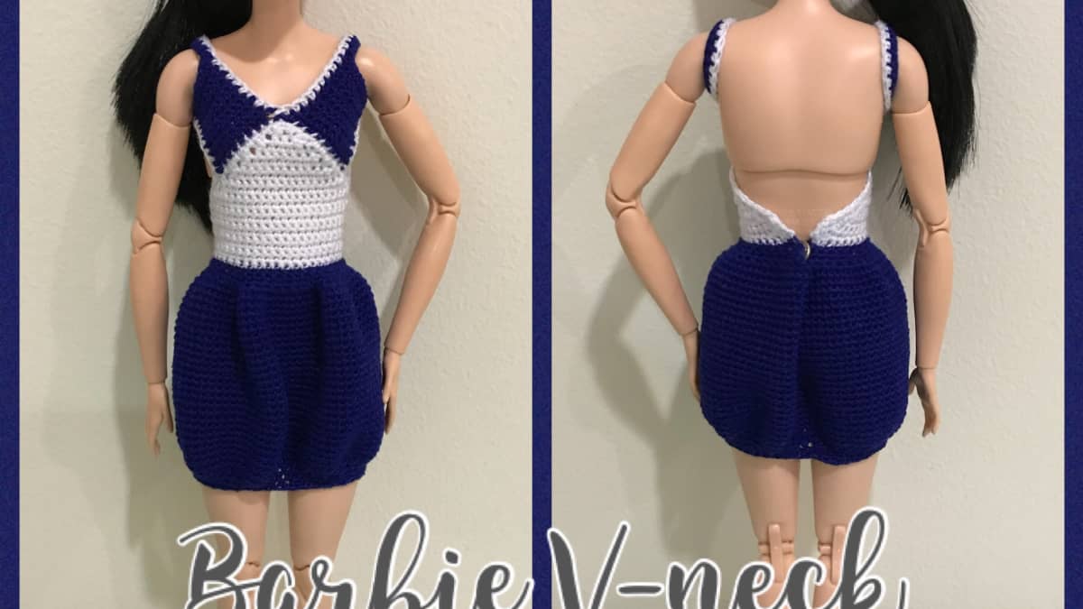 Curvy Barbie Flutter Sleeve Bodycon Dress (Free Crochet Pattern) -  FeltMagnet