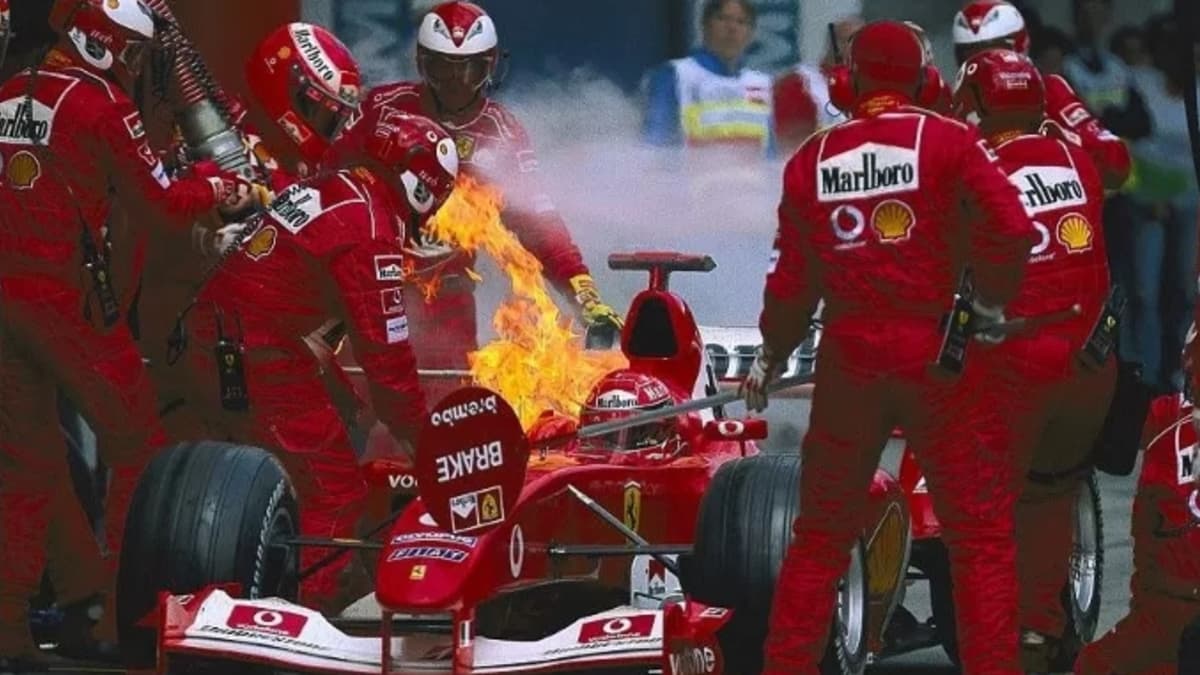 The 2003 Austrian GP: Michael Schumacher's 67th Career Win–in a Burning Car  - AxleAddict