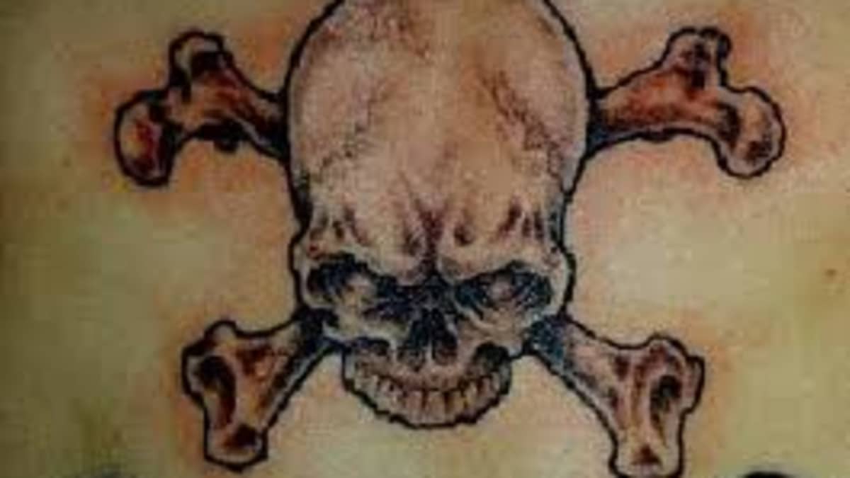 Skull Cross Tattoo Hand Drawing On Paper Stock Photo Picture And Royalty  Free Image Image 32730559