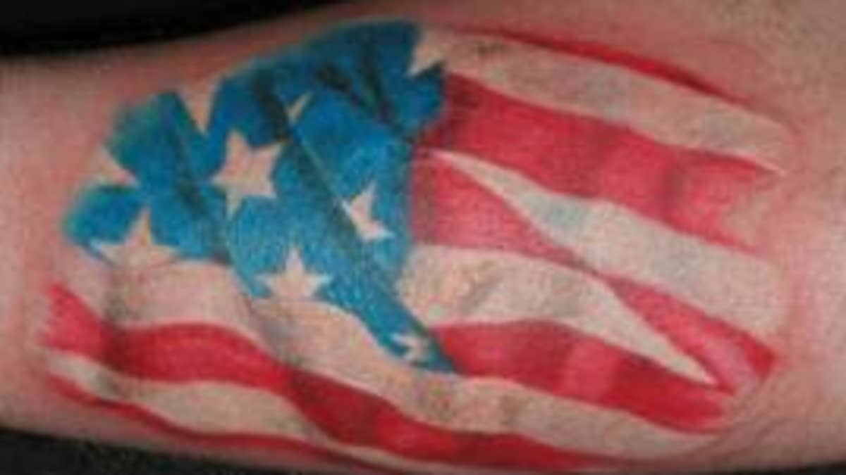 53 Top Flag Tattoos On Shoulder  Tattoo Designs  TattoosBagcom