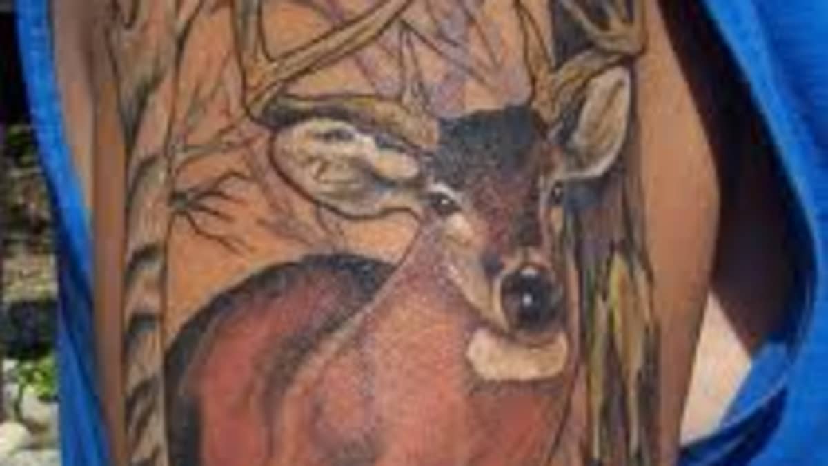 Considering adding a large deer tattoo with the goal of creating a sleeve,  thoughts? : r/TattooDesigns