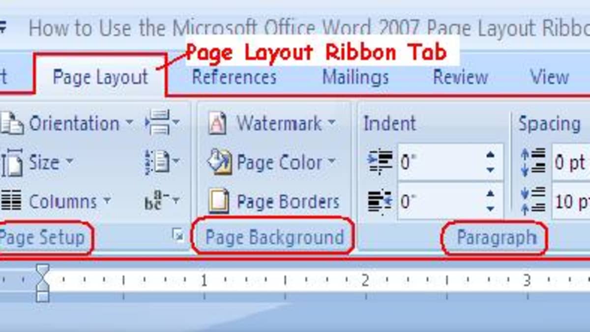 how to set default page layout in word 2007