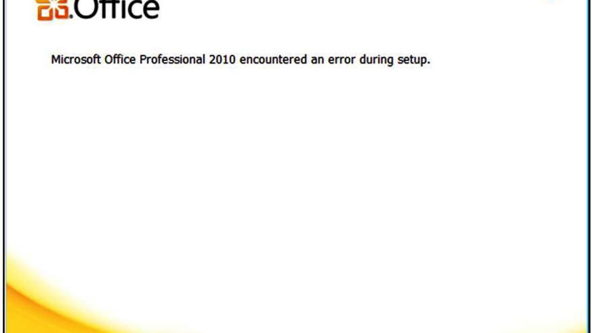 microsoft office professional plus 2010 encountered an error during setup