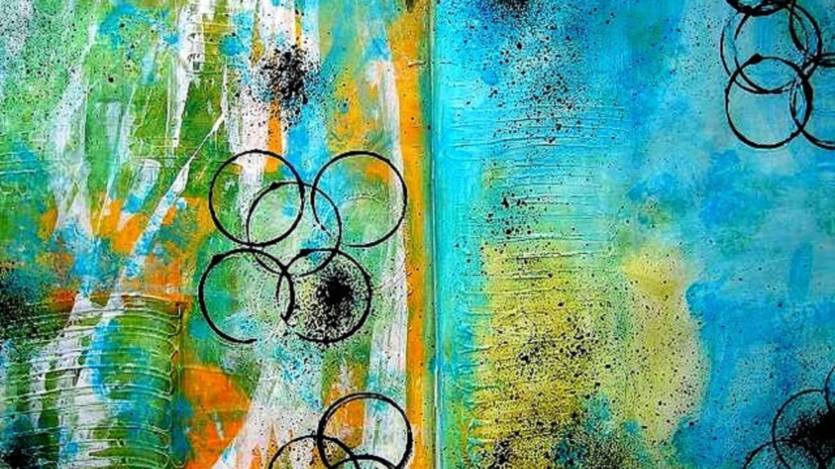 Dina Wakley paint colours are stunning. Art journal background