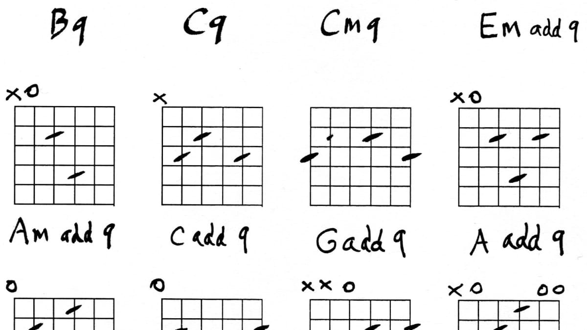 Two E Minor 9th Chords #guitarlesson #guitarchords
