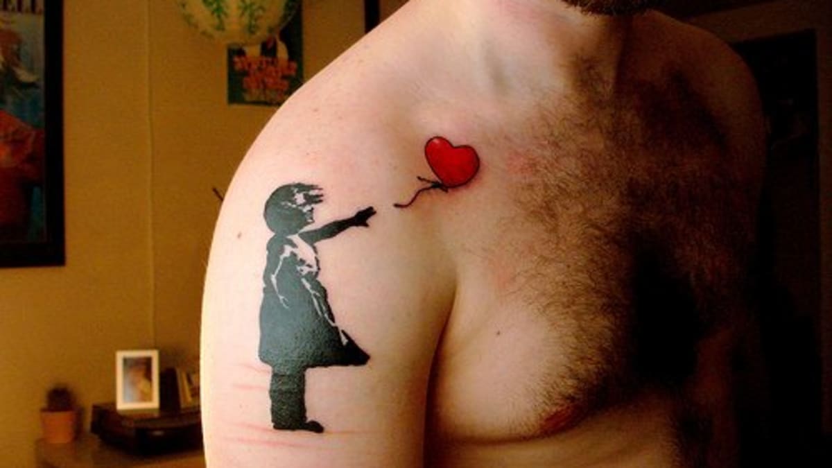 Erik Espinoza - Here's a cute tattoo inspired by banksy'... | Facebook