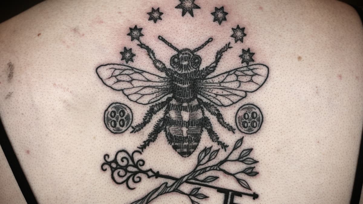 Set of Four Bee Tattoos  Cherish Bees