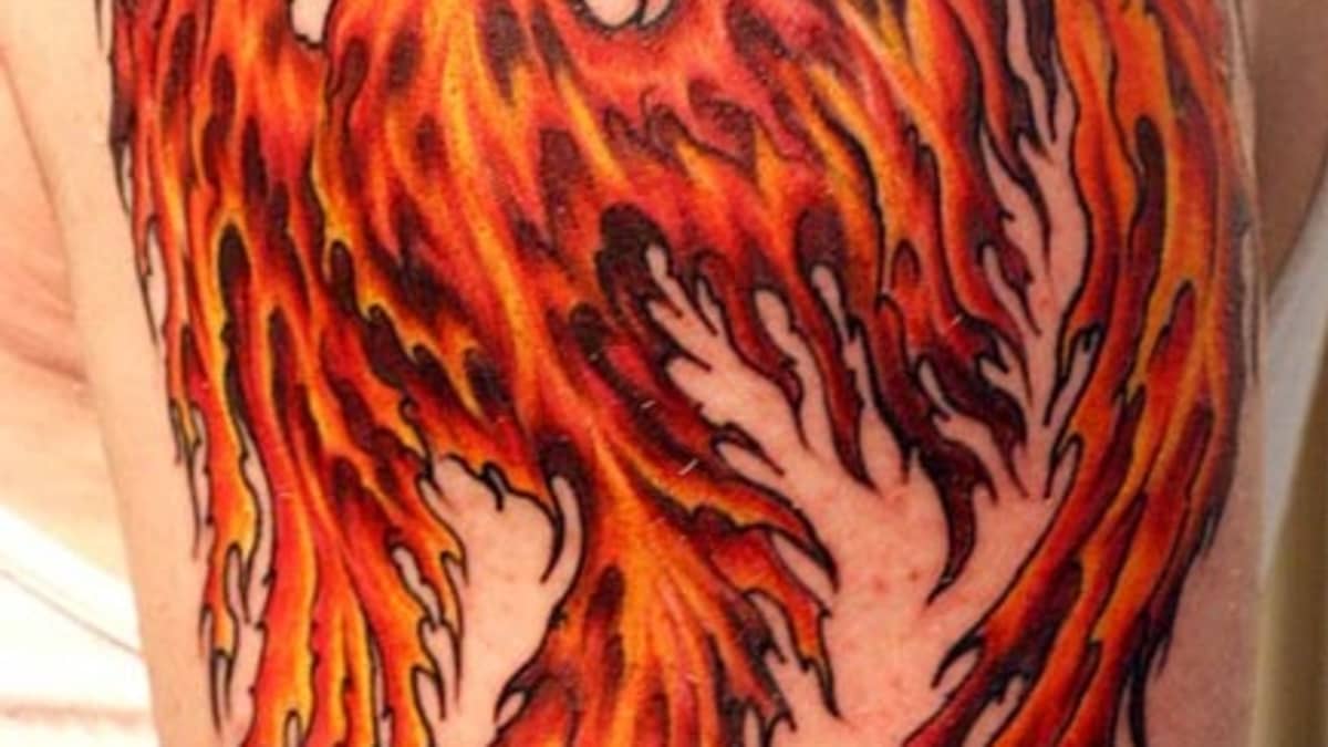 Fire Tattoo #fire #firetattoo #dangerfire #ilustrativetattoo #blackeork  #inked #forearmtattoo #flame #flametattoo #leractattoo #tetovo | Instagram