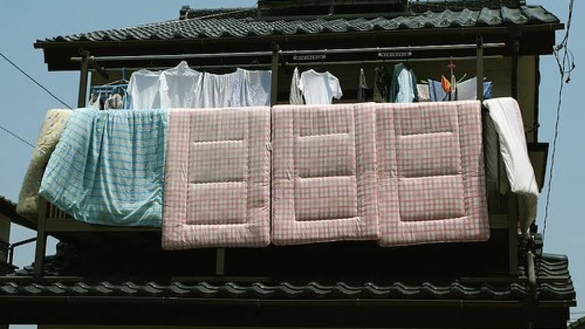 Traditional Japanese Futon Mattress, Shikibuton Bed Frame
