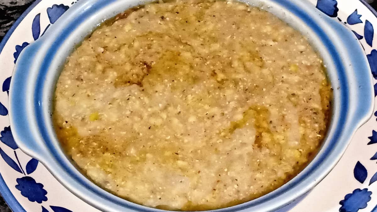 Zan  Finger Millet Porridge ~ A to Z Indian Breakfast Dishes