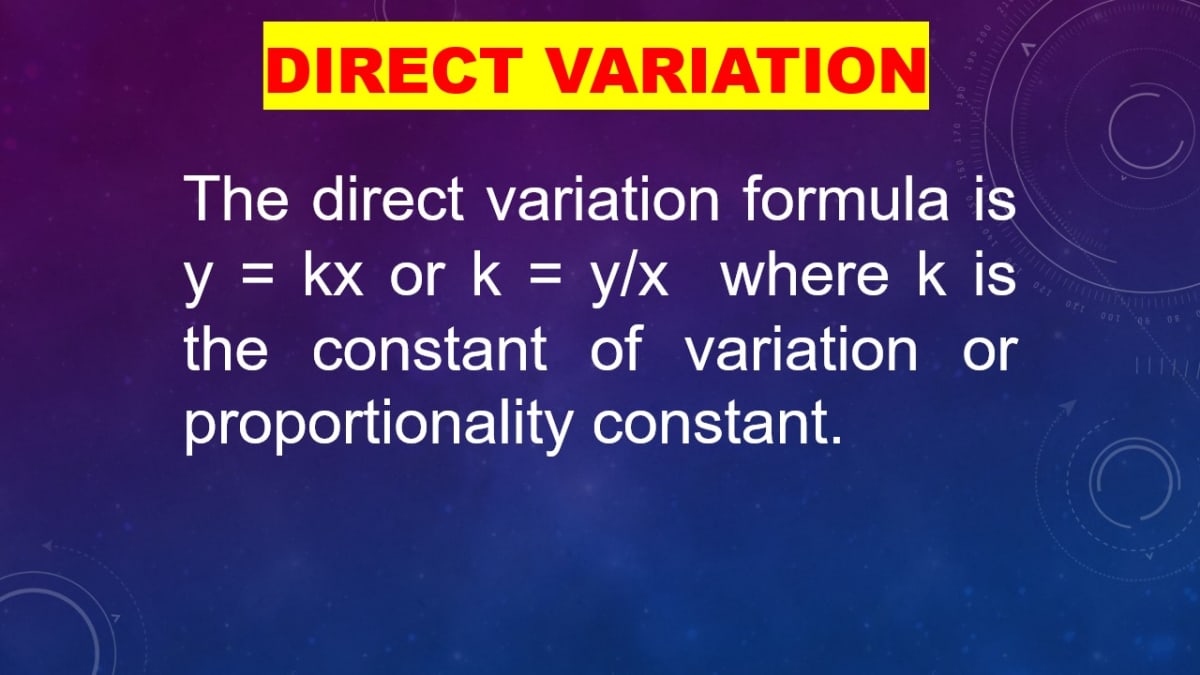 Direct Variation Equation Graph Formula And Examples Owlcation