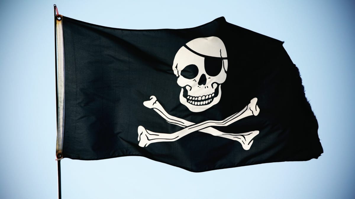 Pirate Flag With Skull & Bones SVG