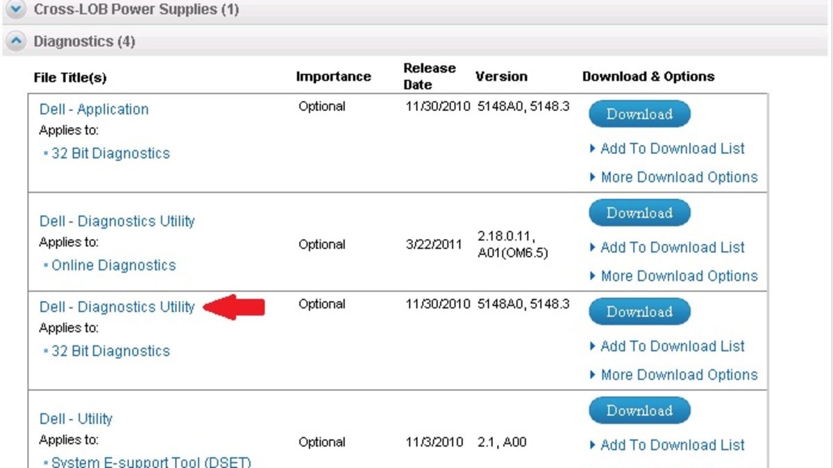 Windows 10 diagnostics dell