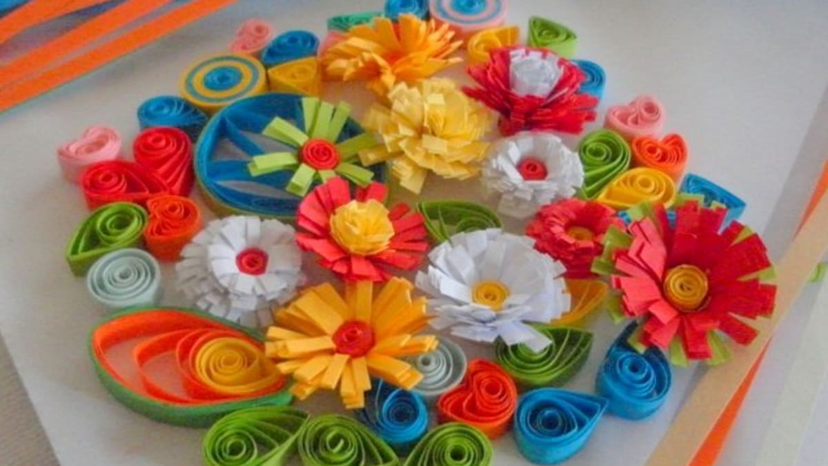 Paper Quilling How To Make Fringed Flowers For Quilled Designs And Projects Feltmagnet Crafts