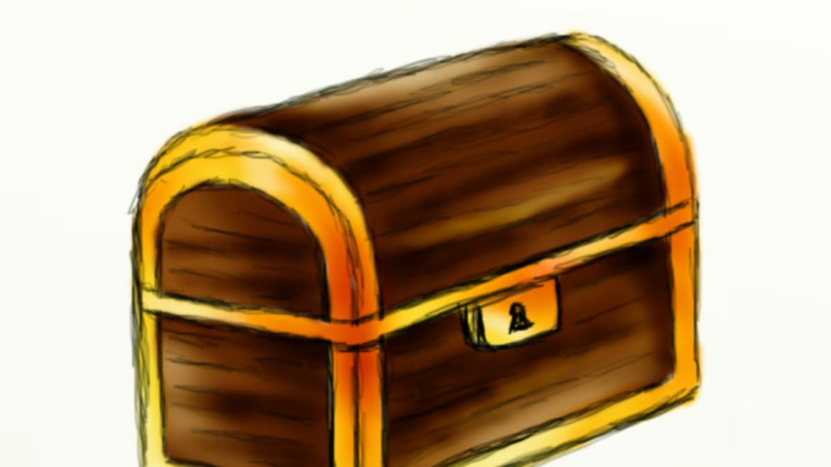 How To Draw A Treasure Chest Feltmagnet